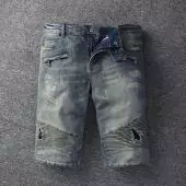 jeans balmain fit hommes shorts 15264 blue